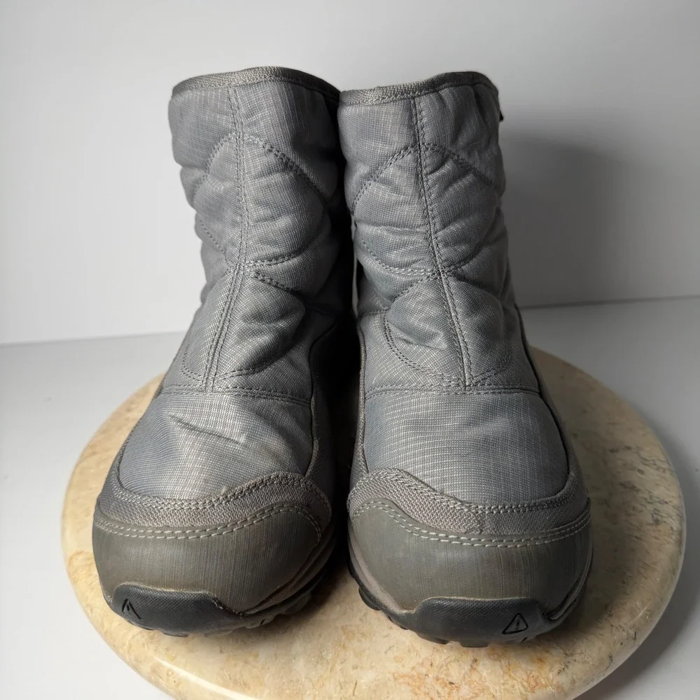 KEEN Terradora ll Pull On Boots 8 Grey Pewter Waterproof Insulated Winter Puffer